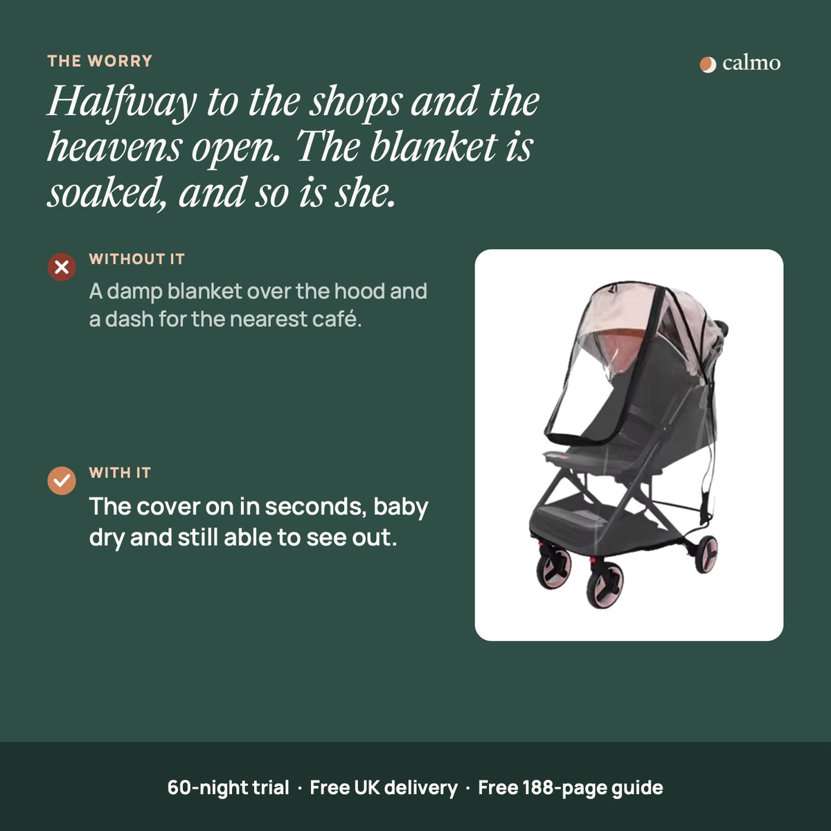Universal Pram Rain Cover: the everyday worry it solves