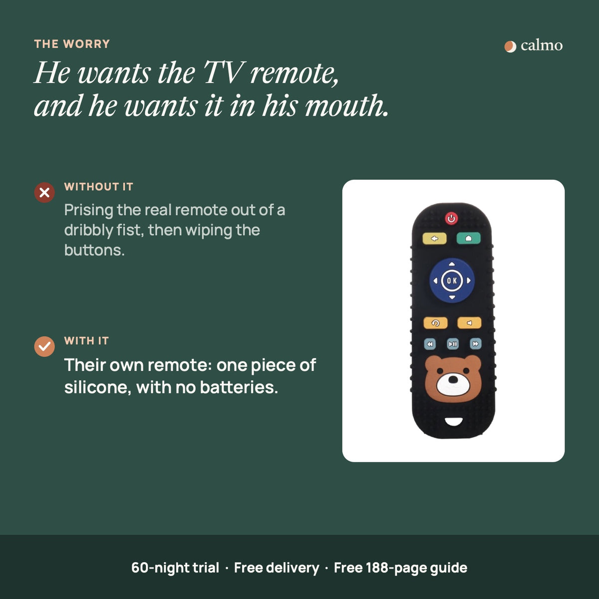 Remote Control Teether (2-pack): the everyday worry it solves