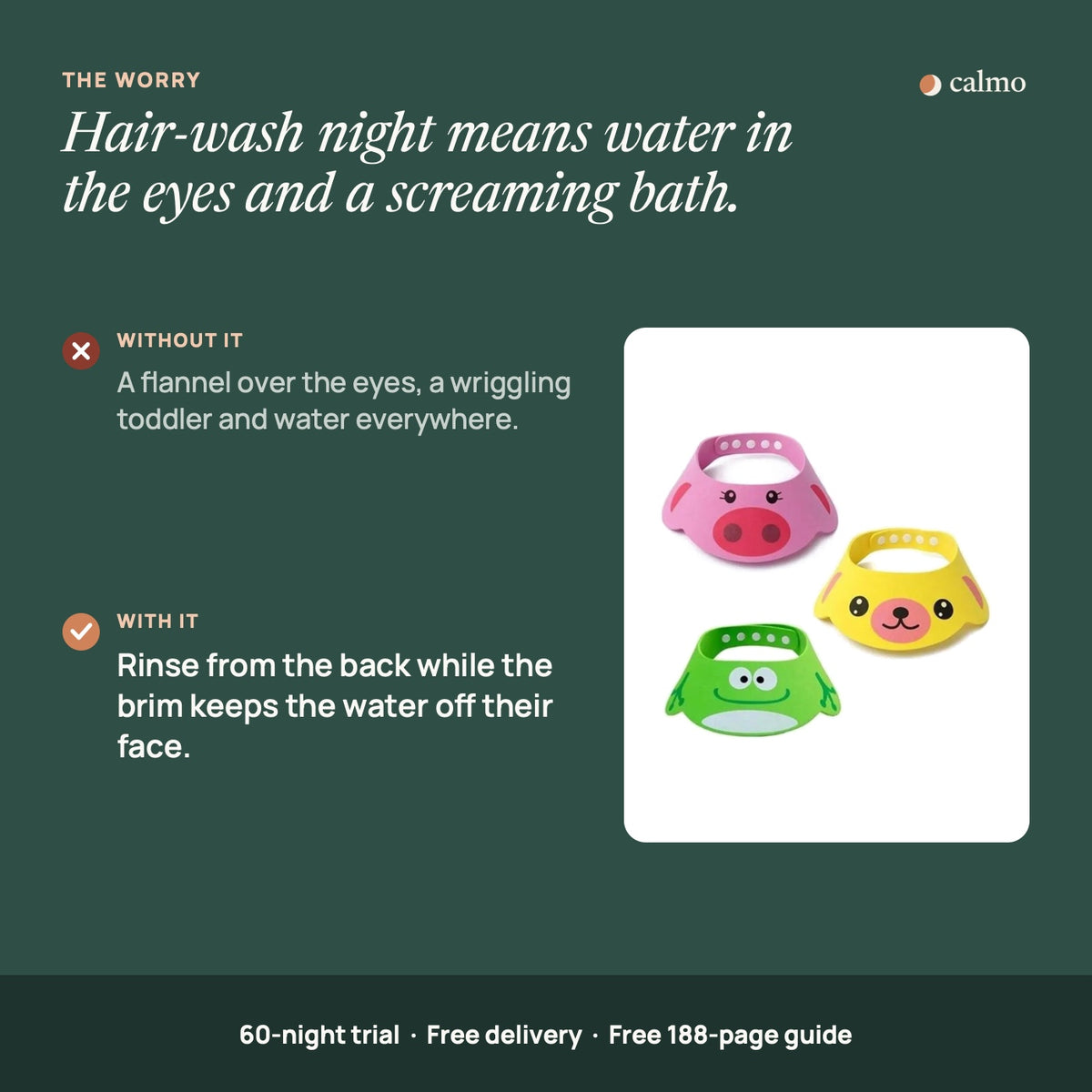 Hair-Wash Shampoo Visor (2-pack): the everyday worry it solves