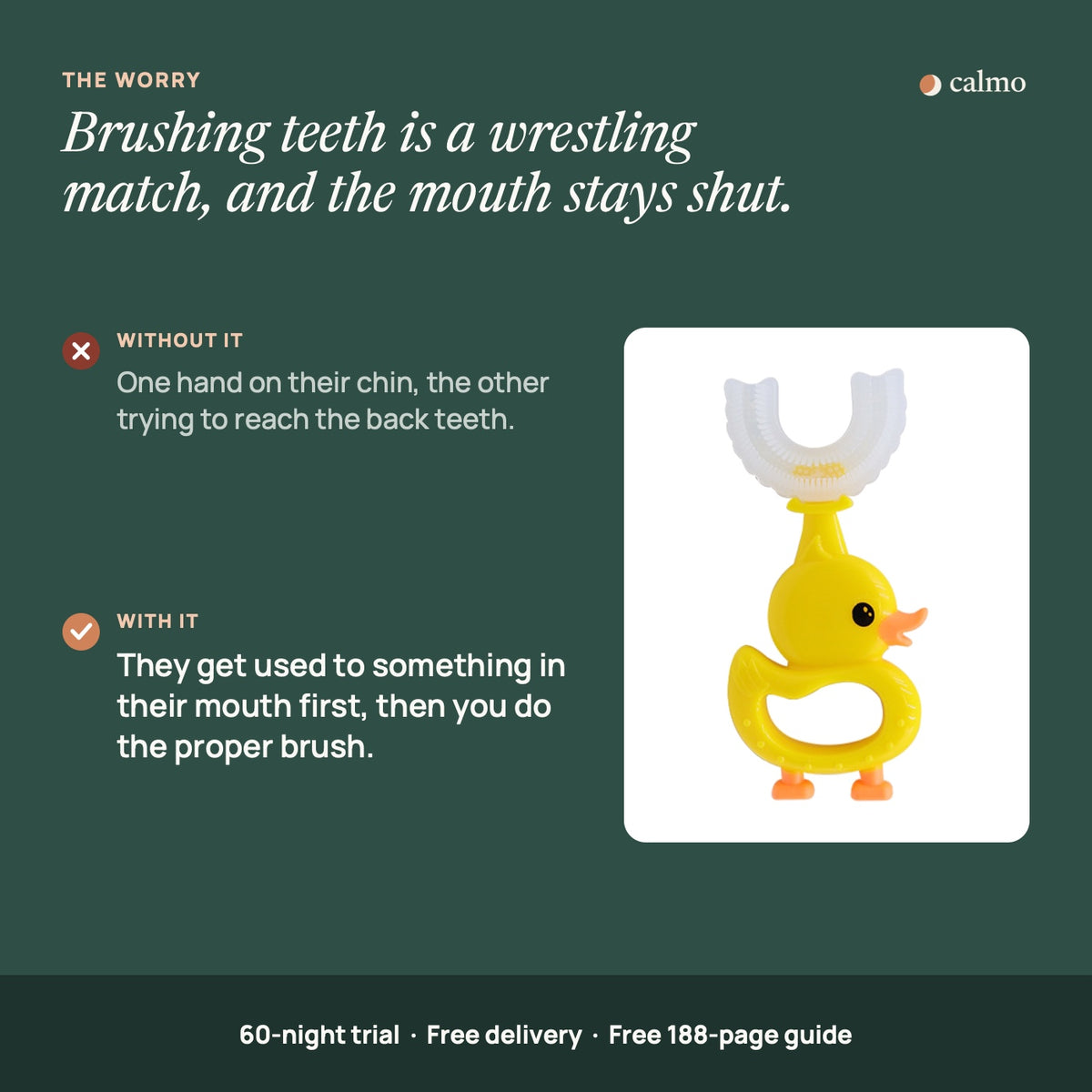 U-Shaped Training Toothbrush (2-pack): the everyday worry it solves